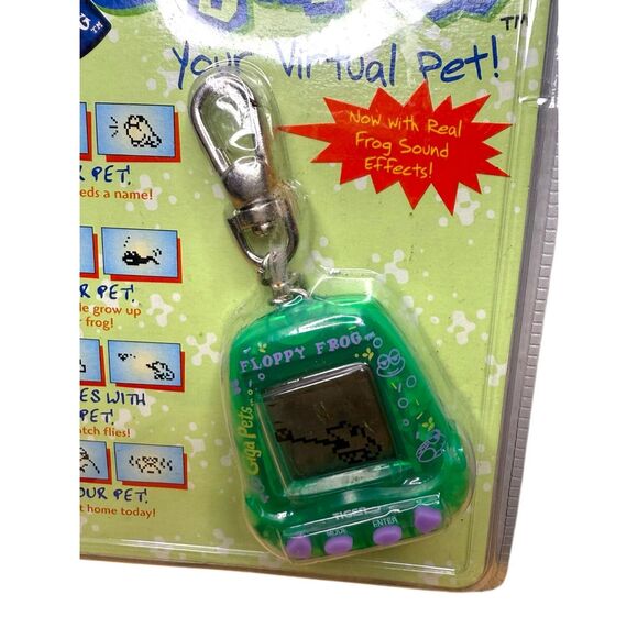 Vtg Giga Pets Floppy Frog Virtual Pet Collectible 1997 Tiger Electronics Toy NEW - Picture 2 of 4
